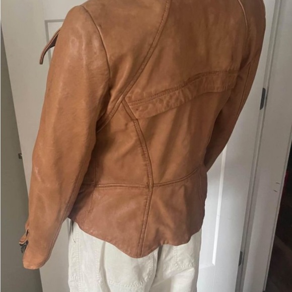 Soia & Kyo tan Leather Jacket NWOT size xs - Picture 4 of 11